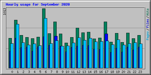 Hourly usage for September 2020