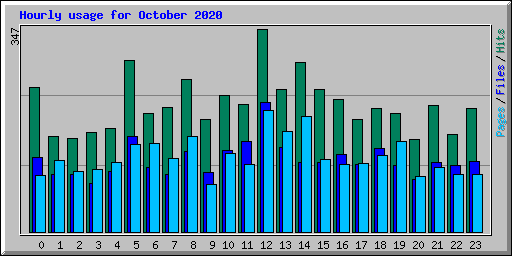 Hourly usage for October 2020