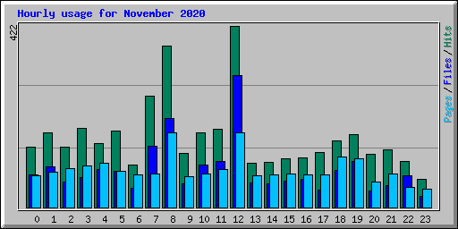 Hourly usage for November 2020