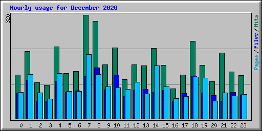 Hourly usage for December 2020