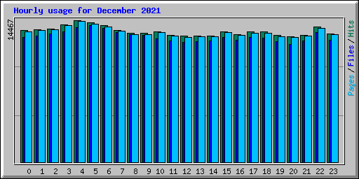 Hourly usage for December 2021