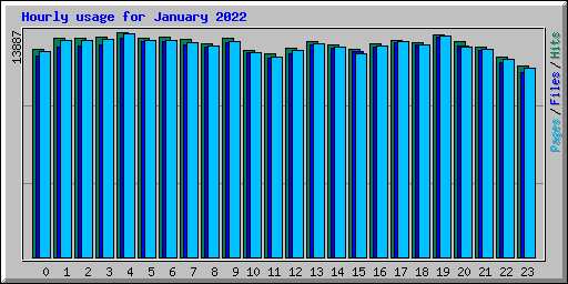Hourly usage for January 2022