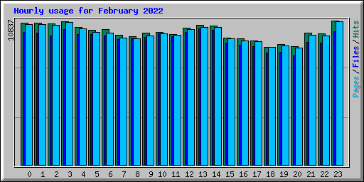 Hourly usage for February 2022