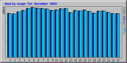 Hourly usage for December 2022