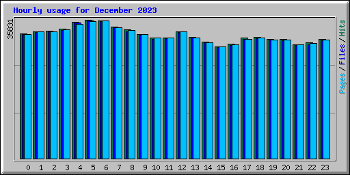 Hourly usage for December 2023