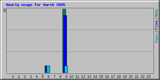 Hourly usage for March 2026