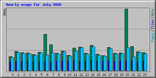 Hourly usage for July 2026